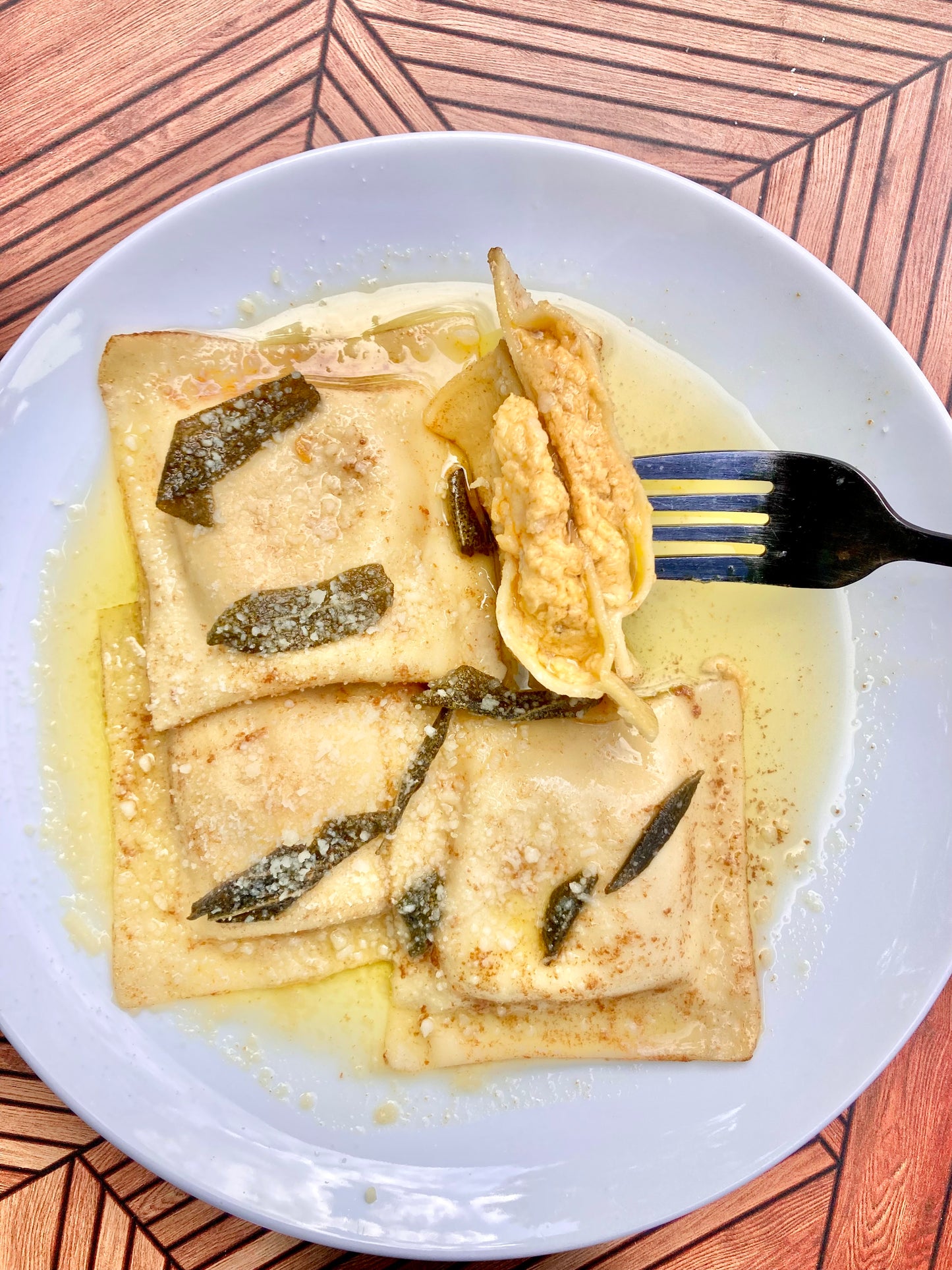 10/14 - Pumpkin and Goat Cheese Ravioli