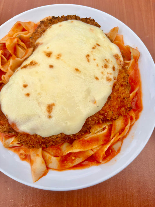 9/12 Chicken Parmesan with Pappardelle